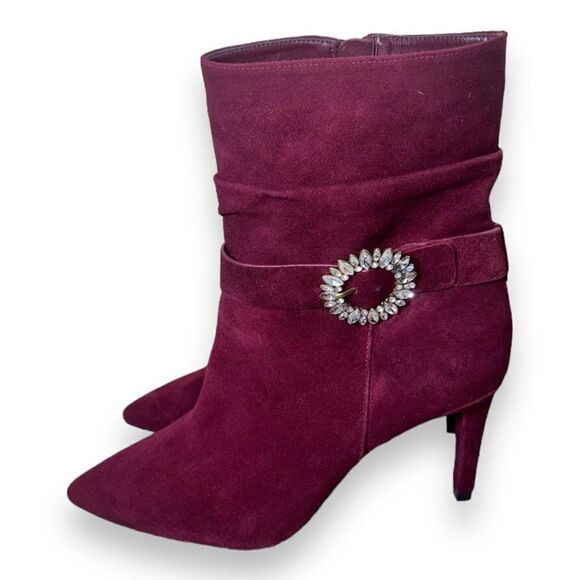 Michael Michael Kors Viola Flex Burgundy Suede Women's 9.5 M - Picture 1 of 11